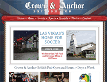 Tablet Screenshot of crownandanchorlv.com